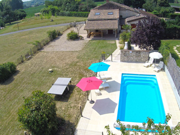 Aerial photo of the garden